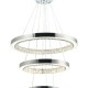 Candil de Cristal 3 Aros Cromados