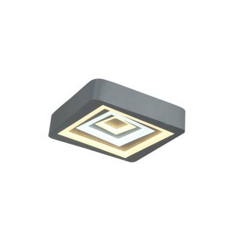 Plafón Cuadrado Gris 30 w