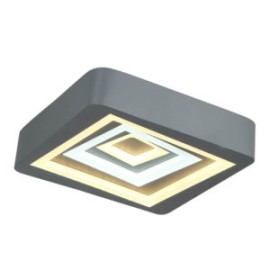 Plafón Cuadrado Gris 30 w