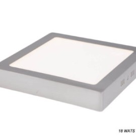 Lampara de Sobreponer Satinada Cuadrada 18 Watts