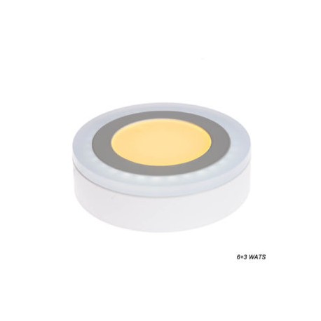 Lampara de Techo Redondo Doble Color 9 Watts