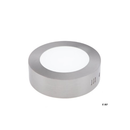 Lampara de Sobreponer Satinado Redondo 6 Watt