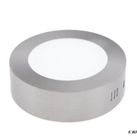 Lampara de Sobreponer Satinado Redondo 6 Watt