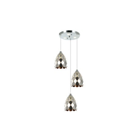 Lámpara Colgante 3 Luces Rombos