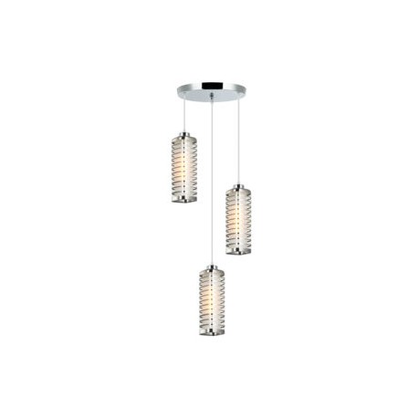 Lámpara Espiral Elegante 3 Luces Cuadrado